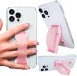 LOVEHANDLE PRO Premium Phone Grip - Silicone Phone Strap - Magnetic Phone Mount and Kickstand for Smartphone and Tablet - Pink Diamond Glitter Silicone