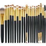 Makeup Brushes ZHIYE Make up Brush Set 20 PCs Professional Face Eyeliner for Foundation Blush Concealer Eyeshadow with Travel Good Black