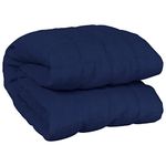 vidaXL Weighted Blanket for Anxiety Relief - Blue Cotton King Size 220x240 cm, 15 kg - Even Weight Distribution, Hypoallergenic