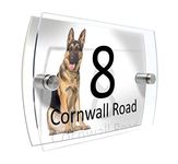 Personalised House Number Sign for Dog Lovers (German Shepherd)