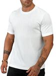 SMOWKLY Solid Colored Round Neck T- shirt for Men || Mens T shirt || Trendy T shirt 1279_WT_L White