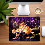 Mouse Pad - Computer Zenitsu Anime Printed Mouse pad with Anti-Slip Rubber Base & Smooth Mouse Control for Laptop, Notebook, MacBook, Gaming (20 cm x 24 cm)