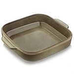 vancasso Emma Glaze Stoneware Square Earth Colour Oven Proof Dish Ideal for Lasagne/Pies/Casserole/Tapas, 26x21.5x6cm