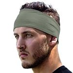 E Tronic Edge Headband - Fitness Headbands for Women & Men, Non-Slip & Quick Dry Sweat Bands for Running, Workout, Gym, Sports Training - One Size Fits All, Green