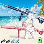 VATOS 2 Pack Electric Water Gun - One-Button Automatic Squirt Guns for Adults Kids | 26-32 FT Range 370CC-870CC Capacity Water Pistol for Swimming Pool Beach Outdoor Water Fighting (Blue & Pink)