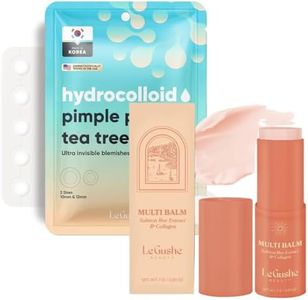 LE GUSHE Korean Pimple Patches & Face Balm Stick Bundle - 132 Dots Pimple Patches with All-in-One Face Balm Stick