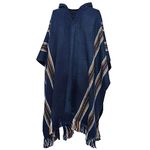 Gamboa Handmade Alpaca Wool Poncho Men Hoodie Fleece Knitted Mexican Poncho Blanket