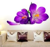 SP Decals Flowers Beautiful Spring Crocus Lily Fresh' Wall Sticker (PVC Vinyl, 90 cm x 60 cm, Multicolour)