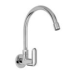 Kohler Kumin Wall-mount Sink Tap for Kitchen - Silver with Chrome Finish - Single Lever Cold-Only Kitchen Faucet - Kitchen Water Tap with Swivel Spout - Easy Function, Modern Sleek Design 99482IN-4-CP