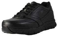 Skechers for Work Women's Nampa-Wyola Food Service Shoe, Black Polyurethane, 8 M US