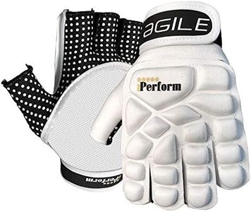 IPERFORM Men's Field Hockey Gloves Agile White Style Half Finger Left Handed (Small, Agile - Half Finger)