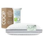 Coop Home Goods Eden Cool Adjustable Pillow King Size, Memory Foam with Gel Infusion, Medium Soft Breathable Lulltra Fabric, Bed Pillow for All Sleepers - CertiPUR-US Certified