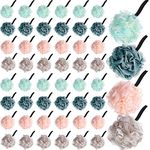 48 Pack Bath Sponge Shower Loofahs Bulk 50g Soft Net Body Scrubber Sponge Ball Body Shower Puff Mesh Pouf Bath Scrunchies Body Wash Puff for Men and Women Exfoliating Shower Pouf Balls (Classic Color)