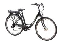 F.lli Schiano E-Moon 28",Women's Electric City Bicycle WIth 250W Motor And Removable 36V 13Ah Lithium Battery, Shimano 7 Speeds E-Bike, LED Display, In Black