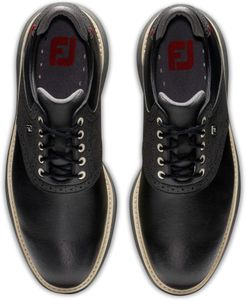 FootJoy Traditions Men’s Golf Shoes, Black – UK 9.5 Wide Fit