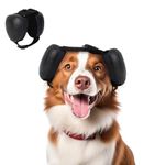 Miyamicro Dog Ear Muffs Noise Protection - Noise Canceling Ear Muffs for Dog,29dB NRR Dog Earmuffs,Ear Plugs for Dogs from Fireworks,Vacuums,Thunderstorms (Black, M)