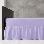 Egypto Plain Dyed Deep 𝐅𝐢𝐭𝐭𝐞𝐝 𝐕𝐚𝐥𝐚𝐧𝐜𝐞 Sheet Single – Easy Care Soft & Durable Fitted Sheet with 30 cm Deep Frill – Breathable – Fit Over Mattress – Machine Washable (Single,Lilac)