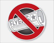 No Flyers (Junk Mail) Sticker & Magnet Combo