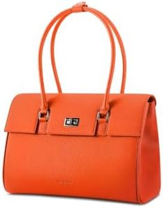 VICTORIA HYDE Laptop Tote Bag For Women, 15-Inch Padded Compartment, Top Handle Bag For Office And Commute (Orange)