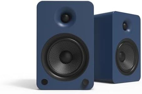 Kanto YU6 Powered Speakers with Bluetooth and Built-in Phono Preamp | 200W Peak Power | 1" Silk Dome Tweeter and 5.25" Kevlar Driver | Auto Standby and Startup | Remote Included | Pair | Matte Blue