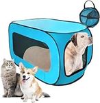 PAWISE Pop Up Collapsible Portable Pet Crate with Durable Mesh Windows Portable Foldable Pet Dog Cat Puppy Playpen Crates Kennel for Indoor Outdoor Travel Camping Use