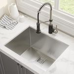 VACLIX® Handmade Kitchen Sink || 20'' x 17'' x 9'' || Stainless Steel Single Bowl Handmade Kitchen Sink || MATT Finish With 304 Grade Stainless Steel