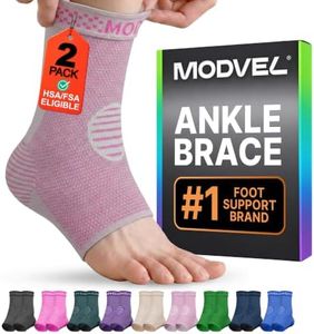 Modvel Foot & Ankle Brace Socks for Sprained Ankle Compression Sleeve - Ankle Support for Women & Men - Tendonitis & Arthritis Ankle Brace Sports Running, Torn Ligaments & Women Stabilizing Ankle Wrap