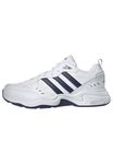 adidas Men's Strutter Gym & Training Shoes, Cloud White/Dark Blue/Matte Silver, 9 UK