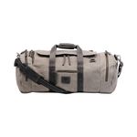 55L Nomad Canvas Duffel, Gray, 18 Oz. Waxed Canvas and Full Grain Water Buffalo Leather