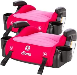 Diono Connect3 RXT Backless Booster, Pack of 2, Slim Fit 3-Across in Many Mid-Sized Sedans and SUVs, for Children from 40-120 lbs., Lightweight with Latch connectors, Pink Cotton Candy