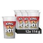 Pot Noodle Sticky Rib King Pot instant vegan* snack quick to make noodles 12x 114 g