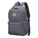 Carhartt Unisex's 21l Backpack, Durable Water-Resistant Pack with Laptop Sleeve, Gray, Containts PFAS