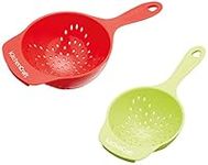 KitchenCraft Mini draining strainers, 2 pieces, plastic, includes a 10 cm (4") and an 8 cm (3¼”) sieve