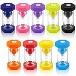 9 Packs Sand Timer 1/2/3/5/10/15/20/30/60 Minutes Hourglass Colorful Kids Timer Visual Sand Clock Cute Classroom Timer Sand Glass for Home Office Kitchen Decor Game Use Teeth Brushing, 9 Colors