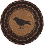 VHC Brands Primitive Tabletop & Kitchen-Heritage Farms Tan Crow Jute Trivet