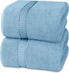 Utopia Towels - Luxurious Jumbo Bath Sheet 2 Piece - 600 GSM 100% Ring Spun Cotton Highly Absorbent and Quick Dry Extra Large Bath Towel - Super Soft Hotel Quality Towel (35 x 70 Inches, Sky Blue)