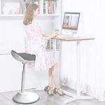 Standing Desk Chair, Adjustable Ergonomic Standing Stool, Swivel Sitting Balance Chair, Anti-Slip Bottom Pad