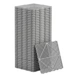 CarTrax FX 6-Piece/34-pice 15.75 x 15.75-Ribbed Garage Tile (34, LIGHT GREY)