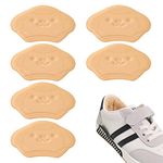 Kids Heel Grips, 6pcs 6mm Soft and Sticky Heel Grips for Kids Shoes Kids Shoe Insoles for Shoes Too Big Kids Small Heel Protectors for Girls and Boys (6PCS)