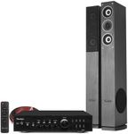 Fenton Floor Standing HiFi Tower Speaker System with AD200B Bluetooth Amplifier - SHFT52B Black