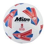 Mitre Training FA Cup Football | High Performance Training Ball | Extra Durable Design, Ball, White/Blue/Red, 3