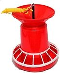 SKK 8kg Feeder for Broiler Hen and Country Chicken 8kg Poultry Feeder Semi Automatic | for Birds Chicken Poultry Equipment | red Color | Pack of 1