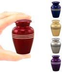 Immortal-Memories Serenity Keepsake Urn for Ashes - Miniature Urns - Mini Jar - Pet Urn -Token Urn with Velvet Bag (Red)