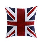 dreams & decor Set of 2 18" x 18" (45x45cm) - Luxury Soft Iconic, London, Landmark & City Cushions Square Throw Pillow Decorative Pillow for Sofa, Couch, Bed, Office (Union Jack)