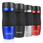 Opard Travel Coffee Cup Leakproof 350ml(12oz) Double-Walled Vacuum Insulated Travel Mug Reusable Stainless Steel Coffee Mug BPA Free for Men and Women(Blue)