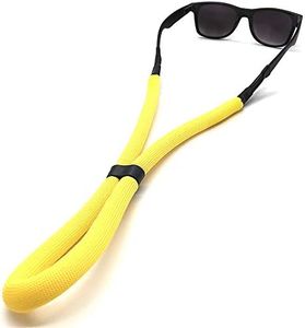 DECKER Floating Sunglass Strap 2 Pcs Pack Glasses Float Eyewear Retainer for surfing Sailboat Swimming, Yellow