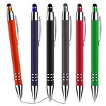 Cobee Stylus Tip Ballpoint Pens, 6 Pieces 1.0mm Retractable Ball Point Pen Medium Point Smooth Writing Pen Black Ink Metal Pen Stylus Nice Pen for Touch Screens