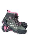 Mountain Warehouse Soft-Shell Kids Boots - Lightweight, Durable & Breathable Synthetic Upper with Mesh Lining & Good Grip - for Spring Summer, Travel & Outdoors Green Kids Shoe Size 12 UK