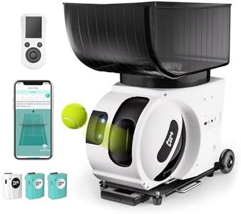 PONGBOT Tennis Ball Machine, APP and Remote Control, Custom Drills, 150 Ball Capacity, Max 80mph,8+ Hours of Endurance, Dual Motor for Topspin and Backspin, PACE S PRO