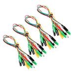 40 Pieces Test Lead Set with Alligator Clips Double-ended Jumper Wires with 5 colors(2.7cm)